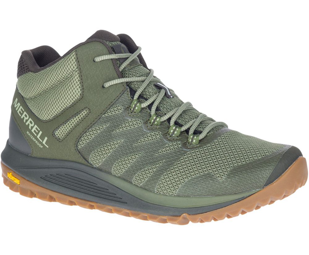 Merrell Work Shoes Olive - Nova 2 Mid Waterproof - Mens 91QBFGPMU